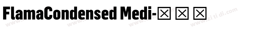 FlamaCondensed Medi字体转换